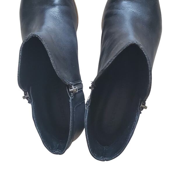 EUC Lucky Brand  black leather booties sz 9 - Picture 5 of 6